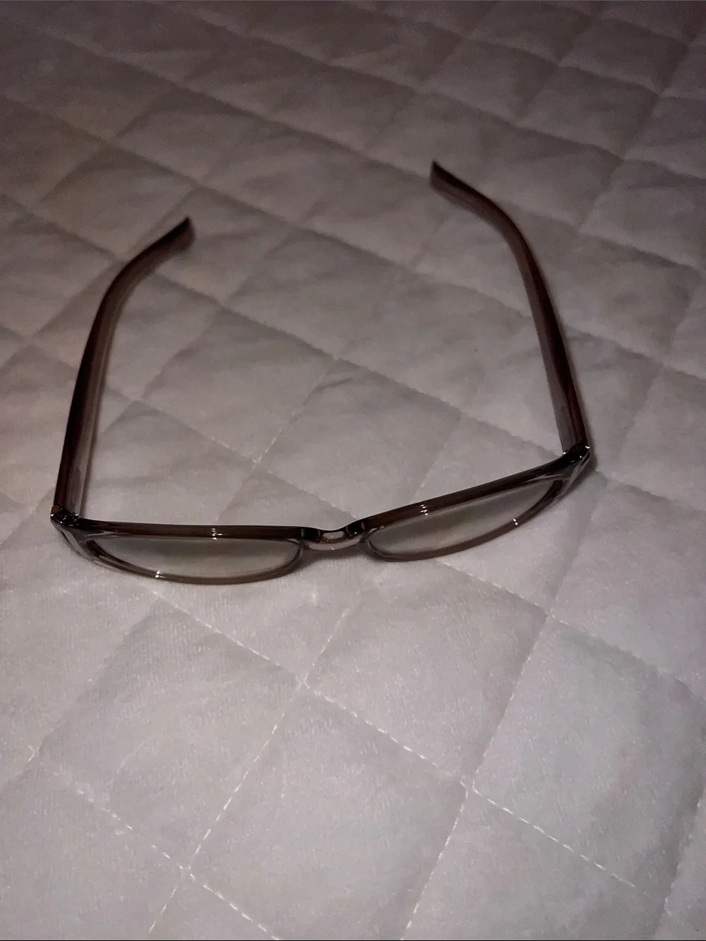 Yves Saint Laurent Brown Translucent Oval Sunglasses with White Case